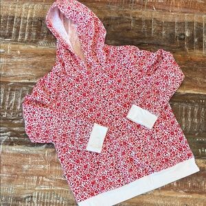 Cat & Jack Red Floral Girls Hoodie